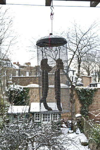 Making salami: 15. Hang your salamis outside to dry