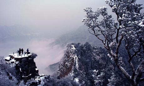 Snow covers Shennong mountain, China