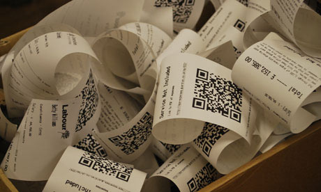 MPs' expsenses in receipt form