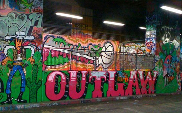 Banksy's film tunnel: Banksy's film tunnel in Waterloo