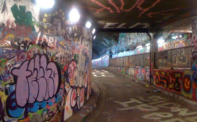 Banksy's film tunnel: Banksy's film tunnel in Waterloo