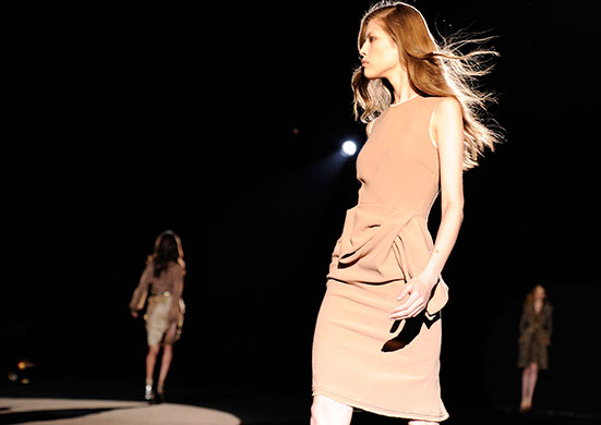 24 hours in pictures: Milan, Italy: A model during the Aquilano Rimondi collection