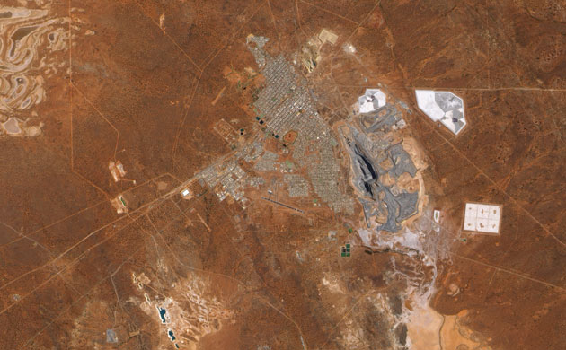 Satellite Eye on Earth: Super Pit Mine near the city of Kalgoorlie in Western Australia
