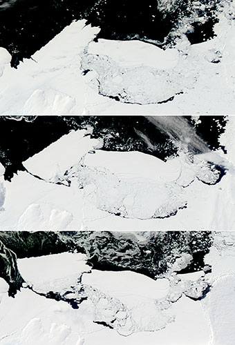 Satellite Eye on Earth: B-09B iceberg hits Mertz Glacier in Eastern Antarctica