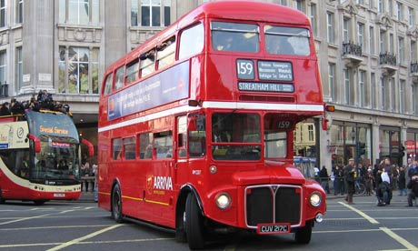 Bus heading to Lambeth