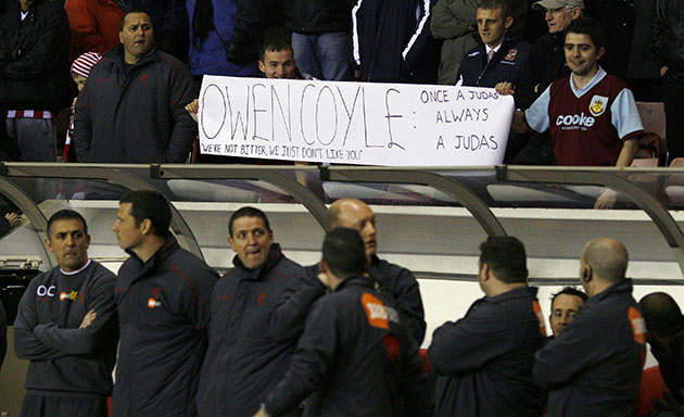 Tuesday: Burnley fans protest against Owen Coyle