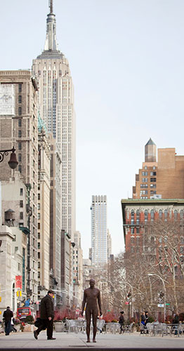 Antony Gormley: A preview of the statue by Antony Gormley by the Empire State Building