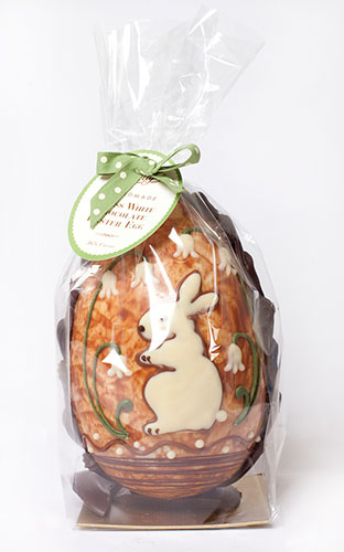 testing: eggs: White chocolate egg