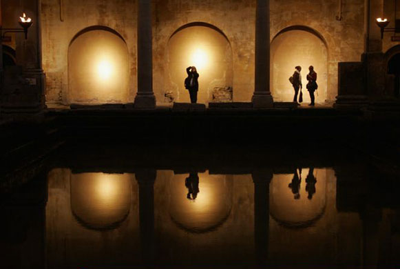 24 hours in pictures: Bath, UK: Visitors to the Great Bath