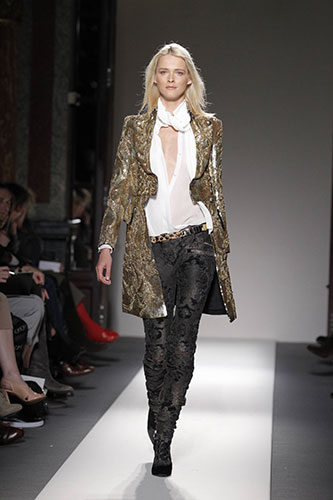paris fashion week trends: Balmain gold