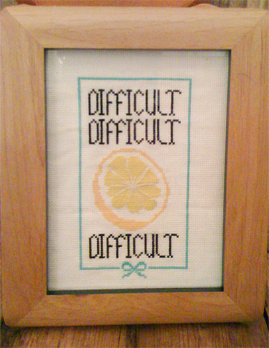 Show and tell: Addison: difficult difficult lemon difficult