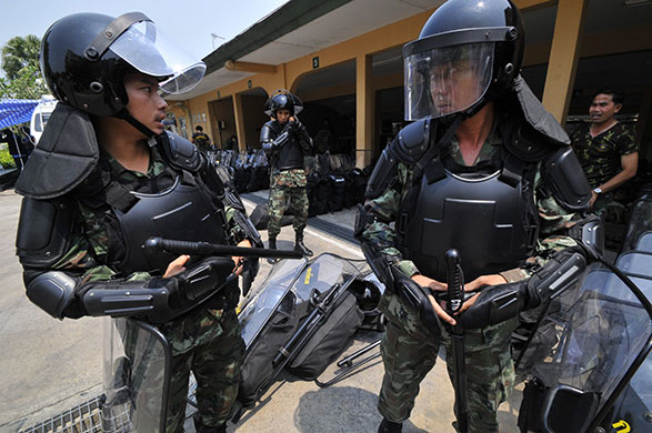 pro thaksin demonstration: Security as anti-government protest starts in Bangkok