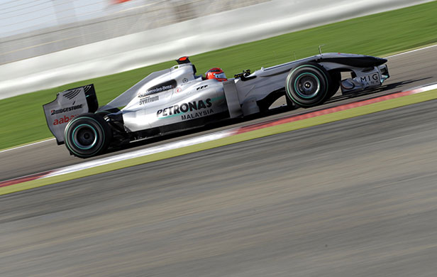 Bahrain Grand Prix: Mercedes GP's German driver Michael Schumacher drives 
