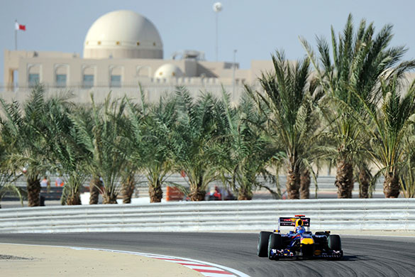 Bahrain Grand Prix: German Formula One driver Sebastian Vettel of Red Bull Racing in action