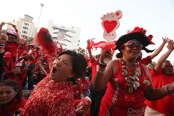 Thailand protests: Supporters of deposed Thai Prime Minister Thaksin Shinawatra gather 