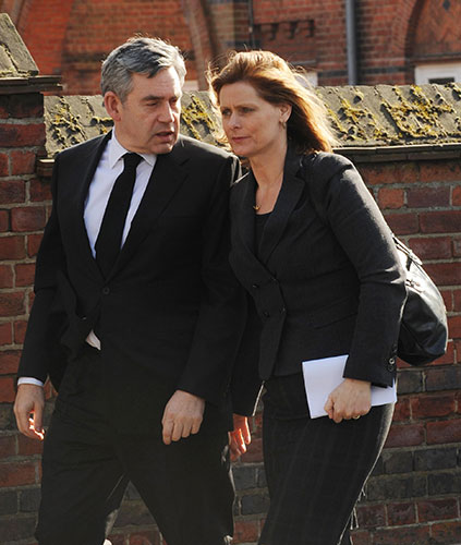 Michael Foot's funeral: Prime Minister Gordon Brown at Michael Foot's funeral