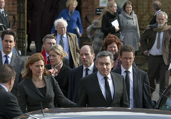 Michael Foot's funeral: Prime Minister Gordon Brown and wife Sarah leave Golders Green Crematorium