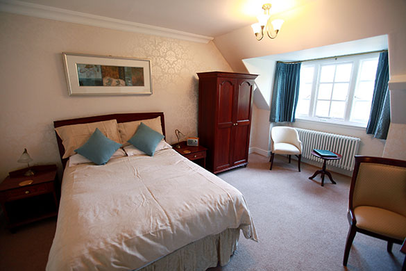 John Lewis: A room in the hotel at the Leckford Abbas estate, owned by John Lewis