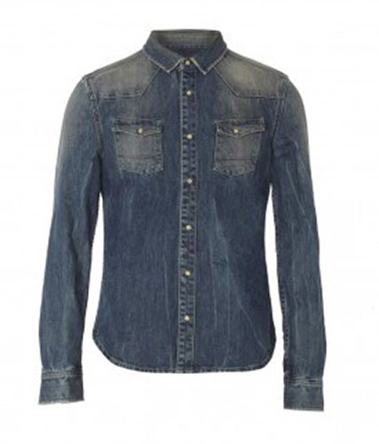 Double denim: All Saints men's denim shirt