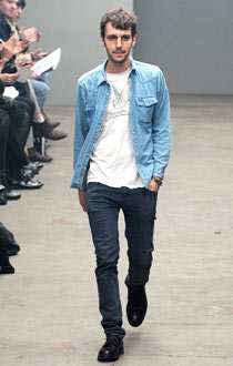 Fashion designer Marios Schwab in double denim
