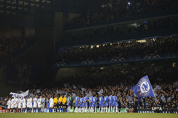 Chelsea v Inter: The teams line up at Stamford Bridge