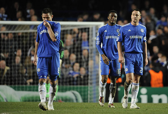 Chelsea v Inter: Lampard, Mikel and Terry are dejected at the final whistle