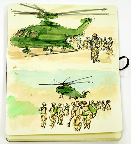 War Paintings: Sketches, paintings and artworks of Afghanistan war by artist Julian George