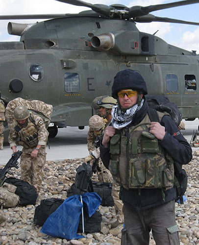 War Artist: Artist Julian George at work in Afghanistan