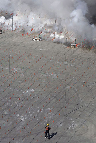 Las Fallas in Valencia: Mascleta during Las Fallas Festival in Valencia