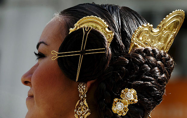 Las Fallas in Valencia: Mascleta during Las Fallas Festival in Valencia