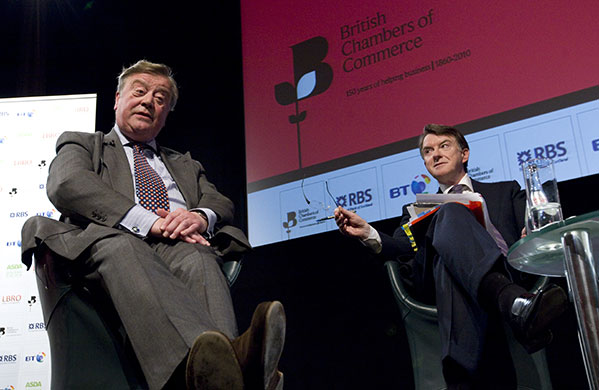 Argles election: Peter Mandelson and Ken Clarke debate policy British Chambers of Commerce