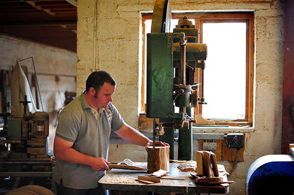 Disappearing Acts: The process of making a wooden carriage wheel at Mike Rowland Wheelwright