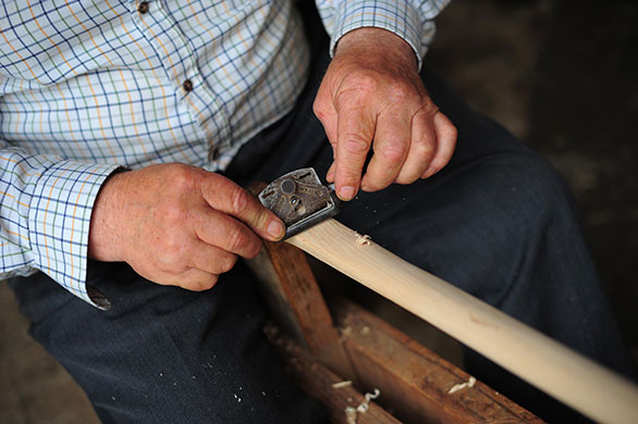 Disappearing Acts: the process of making a wooden carriage wheel