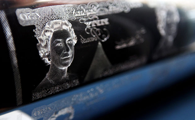 Week in business: Queen Elizabeth II on an intaglio printing plate for the fifty pound note