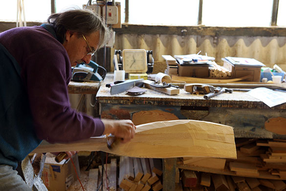 Disappearing Acts: Master craftsman Peter Martin makes an oar at J Sutton, Windsor, Berks