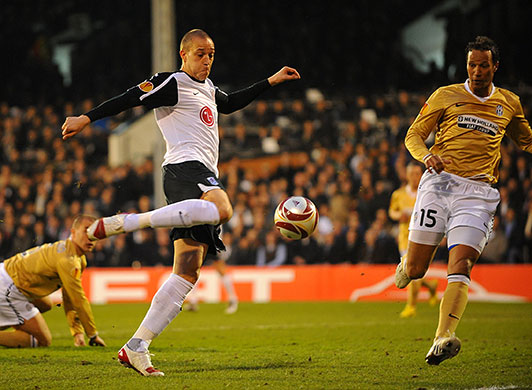Europa League: Bobby Zamora scores the equaliser