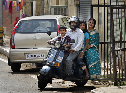 Pronob Biswas and his fam 005 Bajaj Scooters