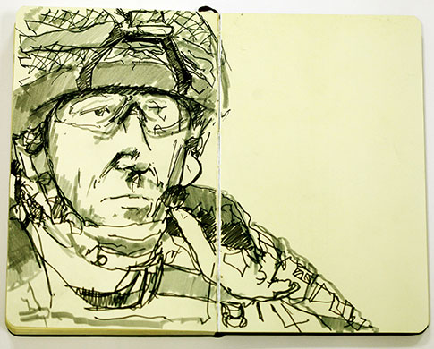 eyewitness 2: A sketch by war artist Jules George