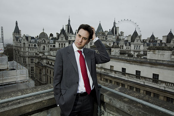 Argles election: Ed Miliband on roof of his office