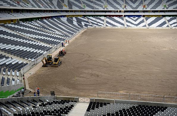 World Cup stadia: This picture taken on February 28, 2010