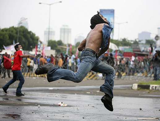 24 hours in pictures: Jakarta, Indonesia: An anti-government demonstration