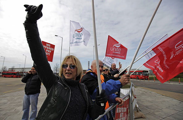 ba strike day 2: picket line at London's Heathrow airport 