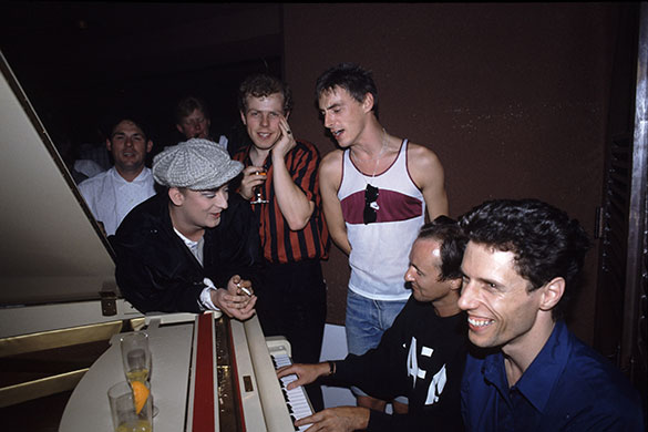 Paul Weller Timeline: Boy George and Paul Weller at a Style Council party