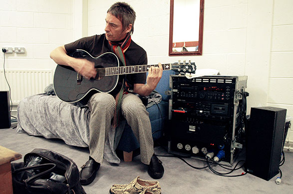 Paul Weller Timeline: Paul Weller backstage before a concert in February 2005