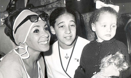Bassey with her daughters, Sharon (centre) and Samantha, who was found ...