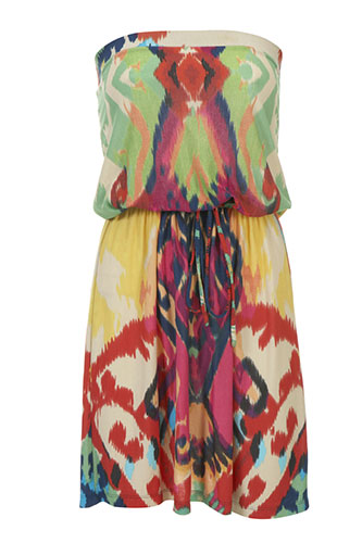 Briefing29: Multicoloured tie dress from Warehouse