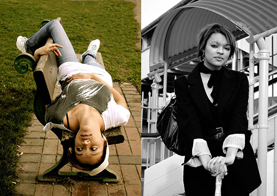 Unemployment : Diptych of unemployed woman