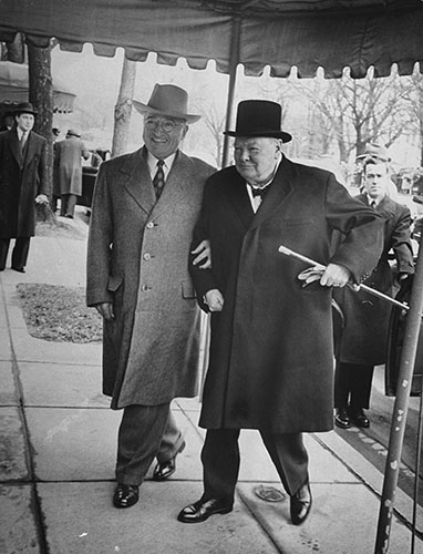 UK and US: 1952: President Harry Truman with Prime Minister Winston Churchill
