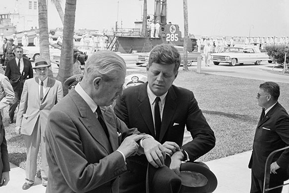 UK and US: President Kennedy and Harold Macmillan Checking Watches
