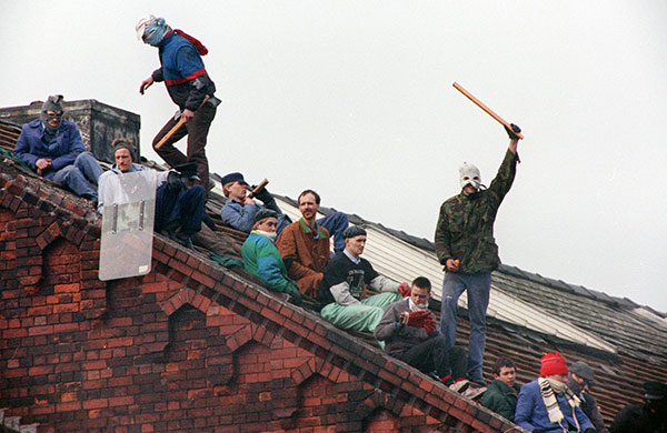 Strangeways riots: Armed prisoners prepare for their second night of a siege at Strangeways 